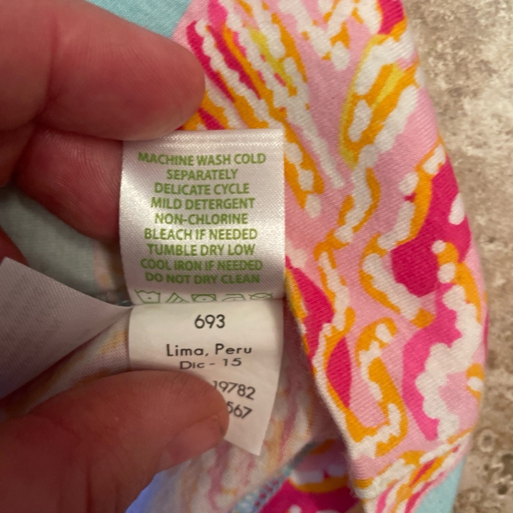Lilly Pulitzer Pink, Yellow & Blue Shell-Print Mini Dress - Picture 6 of 8